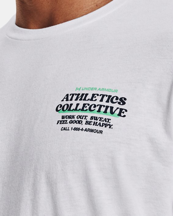 Men's UA Boost Your Mood Short Sleeve in White image number 3